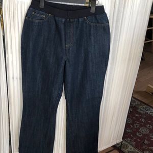 Boston Proper pull on denim pants Sz 14. Easy to wear, comfy & cute! CL421